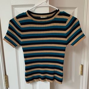 Forever 21 Striped Form-Fitting Tshirt